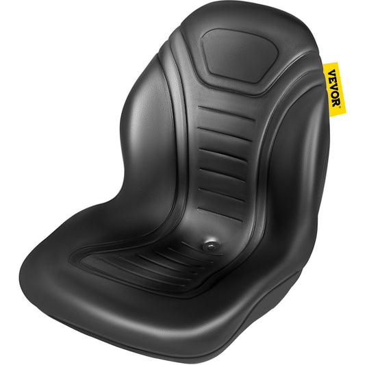 Universal Lawn Tractor Seat Black Vinyl High Back 8"x11.5" 11.25"x11.5