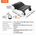 Car Dolly 4 PCS Heavy Duty 6000LB Auto Repair Wheel Skate