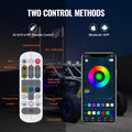 2x 3ft RGB LED Whip Lights App Remote Control UTV ATV Truck