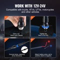 2x 3ft RGB LED Whip Lights App Remote Control UTV ATV Truck