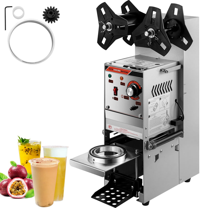 Semi-Automatic Cup Sealer Machine 300-500 Cups/Hour Silver