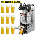 Semi-Automatic Cup Sealer Machine 300-500 Cups/Hour Silver