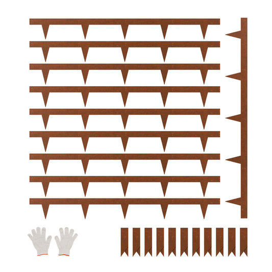 Steel Landscape Edging 10 Pack 40x4.5in Bendable Garden Border