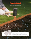 Steel Landscape Edging 10 Pack 40x4.5in Bendable Garden Border
