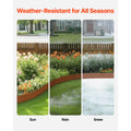 Steel Landscape Edging, 6 Packs 40 x 6 in Weather-Resistant & Pre-Rust Metal Landscape Edging, Bendable Garden Edging Border, Heavy Duty Lawn Edging, Flower Bed Yard Pathway Divider