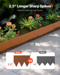 Steel Landscape Edging 6 Pack 40x6in Weather-Resistant Garden
