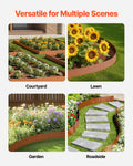 Steel Landscape Edging 6 Pack 40x6in Weather-Resistant Garden