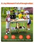 Wooden Mud Kitchen Outdoor Toy Play Set Kids Pretend Playset