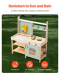 Wooden Mud Kitchen Outdoor Toy Play Set Kids Pretend Playset