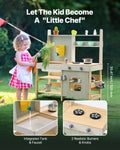 Wooden Mud Kitchen Outdoor Toy Play Set Kids Pretend Playset