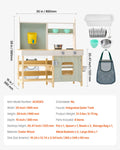 Wooden Mud Kitchen Outdoor Toy Play Set Kids Pretend Playset
