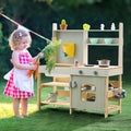 Wooden Mud Kitchen Outdoor Toy Play Set Kids Pretend Playset