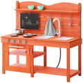 Wooden Mud Kitchen Outdoor Toy Play Set Kids Pretend Playset