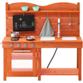Wooden Mud Kitchen Outdoor Toy Play Set Kids Pretend Playset