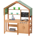 Wooden Mud Kitchen Outdoor Play Set Kids Pretend Playset Toy