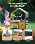 Wooden Mud Kitchen Outdoor Play Set Kids Pretend Playset Toy