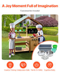 Wooden Mud Kitchen Outdoor Play Set Kids Pretend Playset Toy