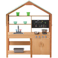 Wooden Mud Kitchen Outdoor Play Set Kids Pretend Playset Toy