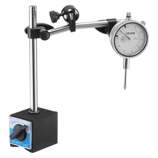 Dial Test Indicator 0-25.4mm 0.03mm Accuracy Dual Rod Stand Case
