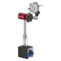 Dial Test Indicator with Magnetic Flexible Base Stand, 0.03 mm Accuracy, 0-25.4mm Range, Fine Adjustable Long Arm, Professional for Machine Set-Up, Narrow Area Measurement, Easy to Read