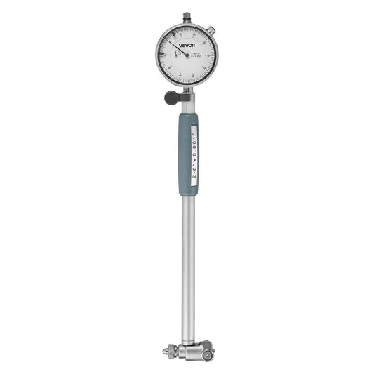 Dial Test Indicator and Bore Gauge Measuring Tool Set, Dial Indicator 0.03 mm Accuracy, 50.8-152.4 mm Bore Range with Rod, Storage Case, Anvils for Industrial Machining Measurements