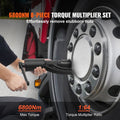 Torque Multiplier, Heavy Duty Torque Multiplier Wrench Set, 1 Inch Drive Lug Nut Wrench Torque Multiplier, 1:64 6800N.m Lug Nut Remover, with 8 Sockets and Storage Case for Truck Trailer RV