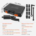 Torque Multiplier, Heavy Duty Torque Multiplier Wrench Set, 1 Inch Drive Lug Nut Wrench Torque Multiplier, 1:64 6800N.m Lug Nut Remover, with 8 Sockets and Storage Case for Truck Trailer RV
