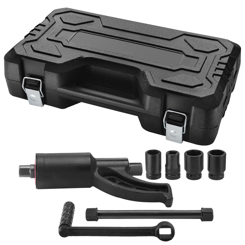 Torque Multiplier, Heavy Duty Torque Multiplier Wrench Set, 1 Inch Drive Lug Nut Wrench Torque Multiplier, 1:58 4800N.m Lug Nut Remover, with 4 Sockets and Storage Case for Truck Trailer RV