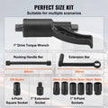Torque Multiplier, Heavy Duty Torque Multiplier Wrench Set, 1 Inch Drive Lug Nut Wrench Torque Multiplier, 1:58 4800N.m Lug Nut Remover, with 8 Sockets and Storage Case for Truck Trailer RV