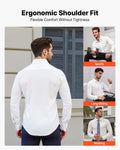 Men's Slim Fit Long Sleeve Button Up Dress Shirt White