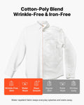 Men's Slim Fit Long Sleeve Button Up Dress Shirt White