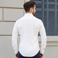 Men's Slim Fit Long Sleeve Button Up Dress Shirt White