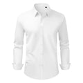 Men's Slim Fit Long Sleeve Button Up Dress Shirt White