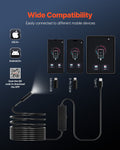 Endoscope Camera 1920P HD 8 LED IP67 Waterproof 5m Semi-Rigid Cable