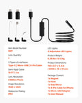 Endoscope Camera 1920P HD 8 LED IP67 Waterproof 3m Snake Scope