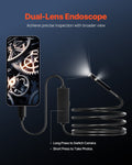 Endoscope Camera 1920P HD Dual Lens 8LED Borescope Android iOS 3m