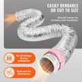 Dryer Vent Hose 254mm 7.62m Insulated Flexible Duct R-6.0