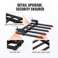 Clamp on Debris Forks to 1200 mm Bucket, 1200 kg Capacity Heavy Duty Clamp on Pallet Forks Attachments, Fit for Loader Bucket Skidsteer Tractor to Clean up Fallen Limbs Debris or Yard Wwaste