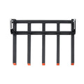 Clamp on Debris Forks to 1200 mm Bucket, 1200 kg Capacity Heavy Duty Clamp on Pallet Forks Attachments, Fit for Loader Bucket Skidsteer Tractor to Clean up Fallen Limbs Debris or Yard Wwaste