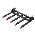 Clamp on Debris Forks to 1200 mm Bucket, 1200 kg Capacity Heavy Duty Clamp on Pallet Forks Attachments, Fit for Loader Bucket Skidsteer Tractor to Clean up Fallen Limbs Debris or Yard Wwaste