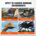 Clamp on Debris Forks 1500mm Bucket 2000kg Loader Skidsteer