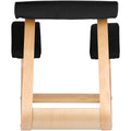 Wooden Ergonomic Kneeling Chair Memory Seat Cushion Relieving Body Black