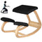 Wooden Ergonomic Kneeling Chair Black Memory Foam Seat Cushion