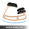 Wooden Ergonomic Kneeling Chair Black Memory Foam Seat Cushion