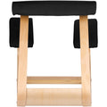 Wooden Ergonomic Kneeling Chair Black Memory Foam Seat Cushion