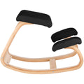 Wooden Ergonomic Kneeling Chair Black Memory Foam Seat Cushion
