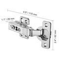 Cabinet Hinges, 60 Packs Full Overlay Kitchen Cabinet Door Hinges, 100 Degree Opening Angel Soft Close Concealed Cupboard Hinges for Frameless Cabinet Type, with Mounting Screws