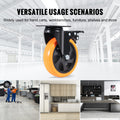 Caster Wheels 127mm Set 4 Swivel Lock Heavy Duty 204kg PVC