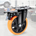 Caster Wheels 127mm Set 4 Swivel Lock Heavy Duty 204kg PVC