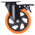 Caster Wheels 127mm Set 4 Swivel Lock Heavy Duty 204kg PVC